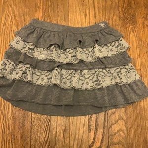 Gray lace skirt